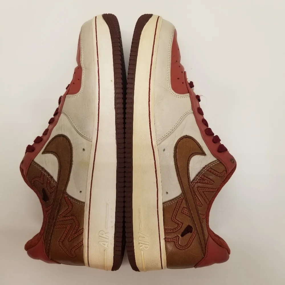 Nike Air Force One Men Size 10 Sneakers XXV AF-1 Lace Up Maroon Tan Mr Baltimore